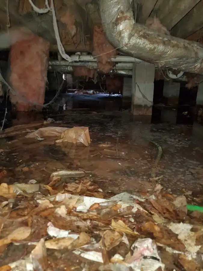 Crawl space flood assessment for Commercial Water Damage Restoration in Junction City